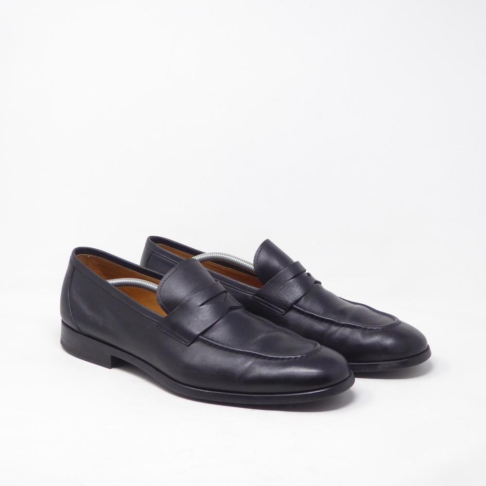 Magnanni Flex Mens Magico Penny Loafers Dress Shoes Black Leather Size 13